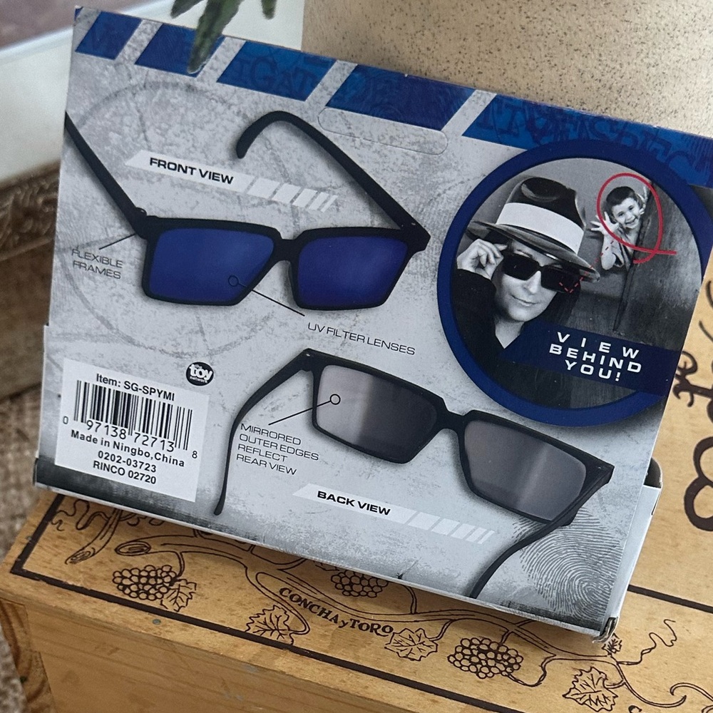 New Children’s Detective Spy Glasses Rear View Top Secret UV Sunglasses - Picture 2 of 11